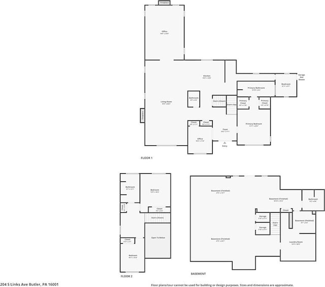 204 S Links Ave, Twp Of But Nw, PA 16001 - floor plan / room layout