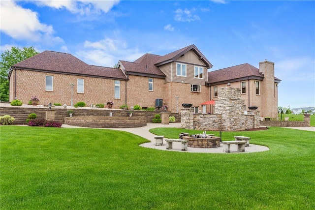 204 S Links Ave, Twp Of But Nw, PA 16001 - back of property featuring a lawn and a chimney