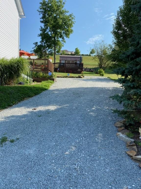 exterior space featuring driveway