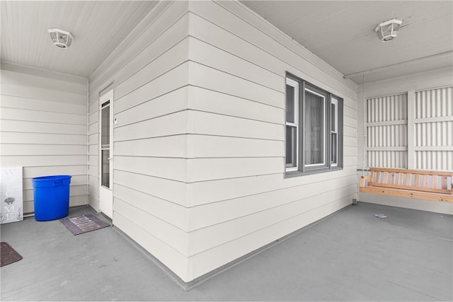 view of patio with a porch