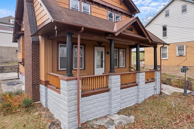 exterior space featuring a porch