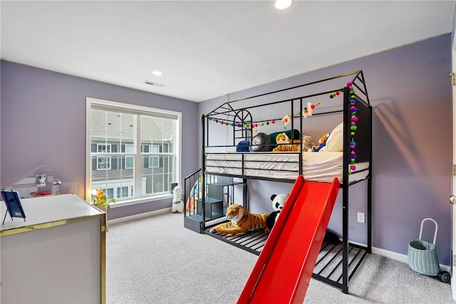 bedroom with carpet floors