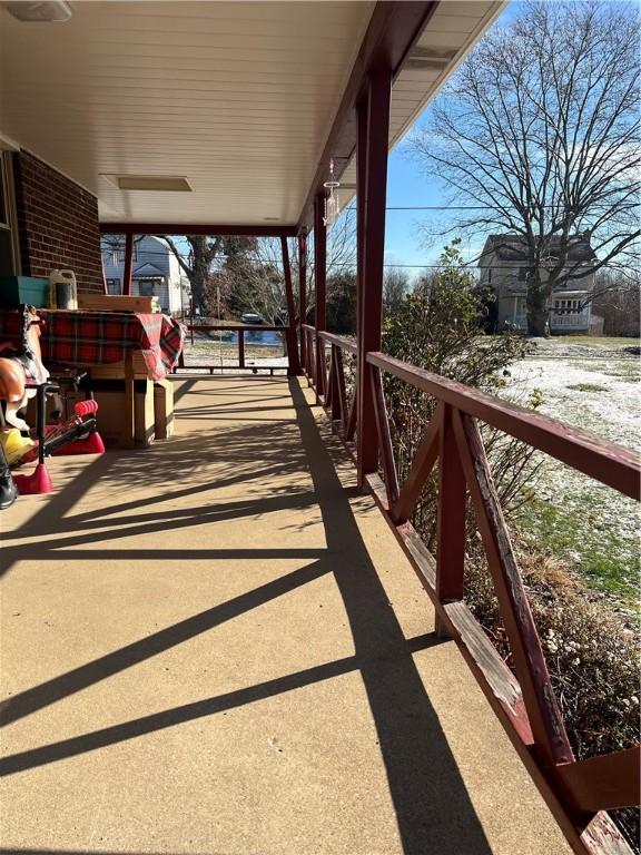 view of patio with a porch