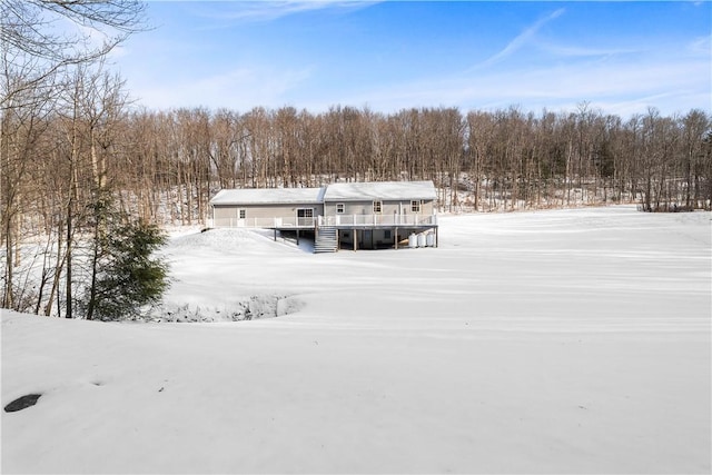 exterior space featuring a deck