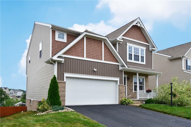 craftsman-style home with a garage