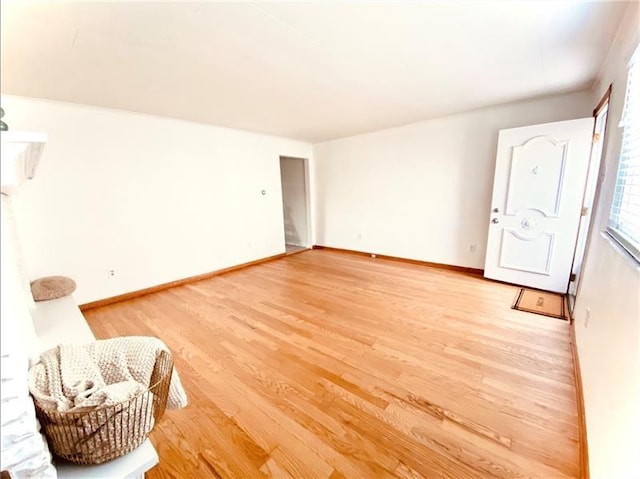 interior space with hardwood / wood-style floors