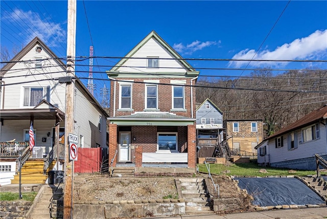 view of front of property with a porch