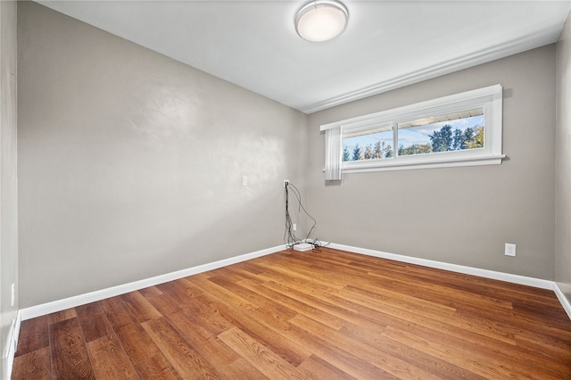 empty room with wood-type flooring