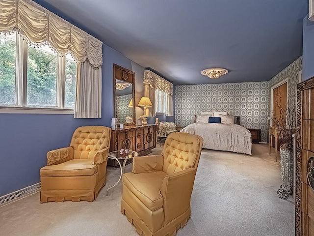 view of carpeted bedroom