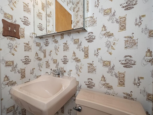 bathroom featuring toilet and sink