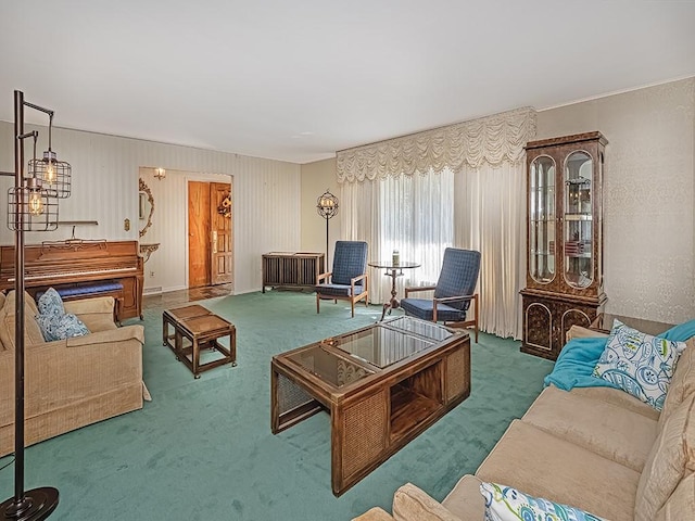 view of carpeted living room