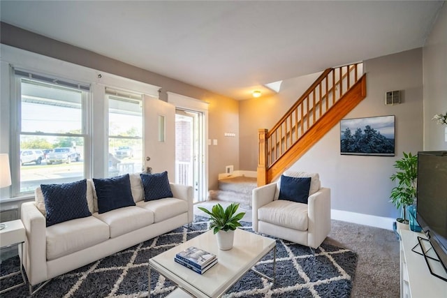 view of carpeted living room