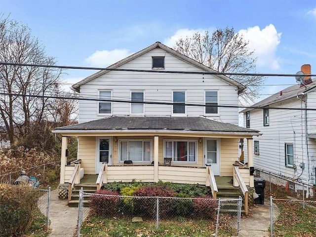 view of front of property with a porch