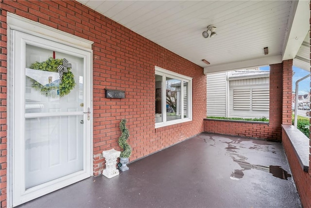 exterior space featuring covered porch