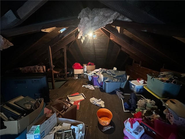 view of attic