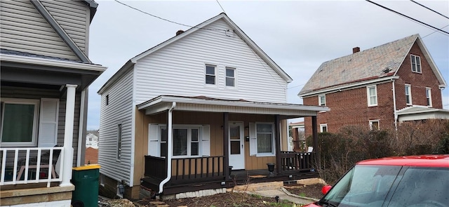 view of front of home with covered porch