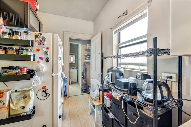 kitchen with white refrigerator