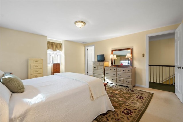 view of carpeted bedroom