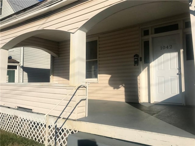 view of doorway to property