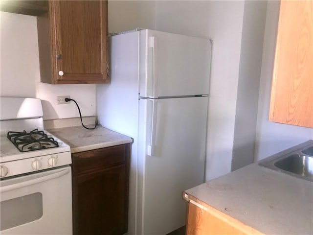 kitchen featuring white appliances