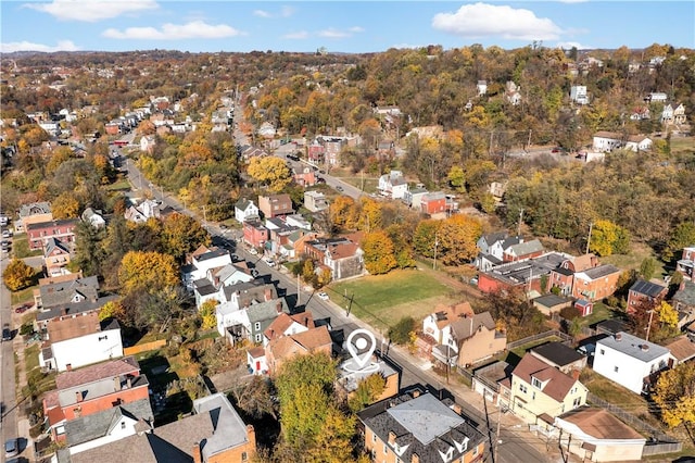 bird's eye view with a residential view