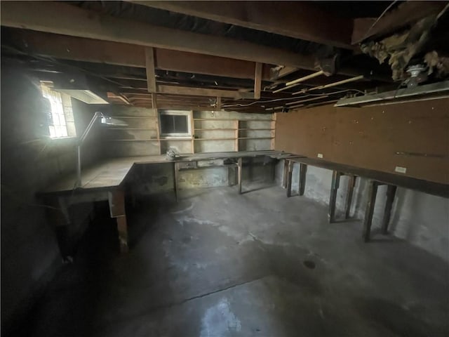 view of basement