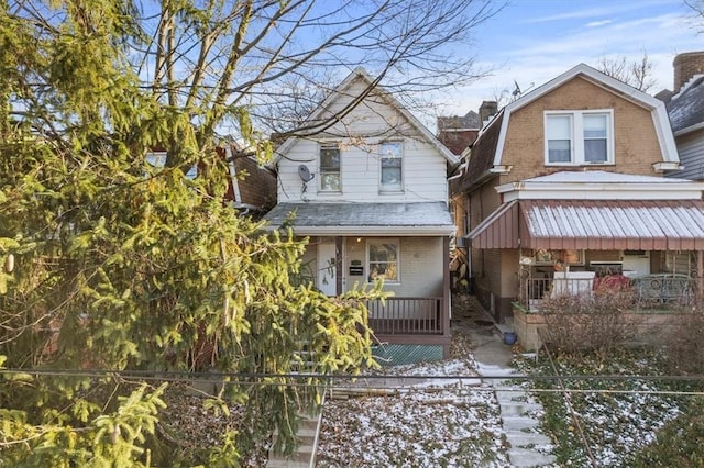 view of front of home with a porch