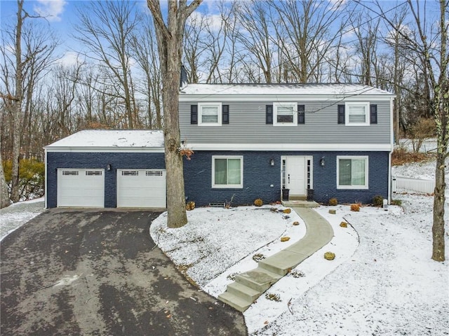 view of front of house featuring a garage