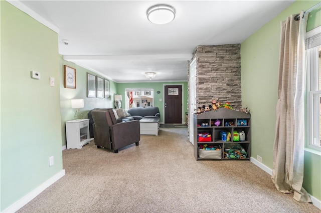 view of carpeted living room