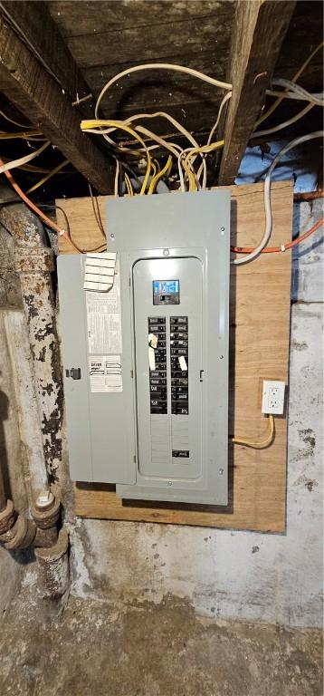 utility room featuring electric panel