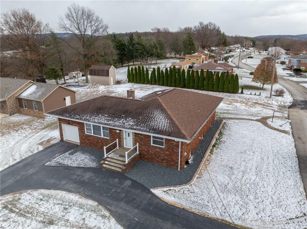 view of snowy aerial view