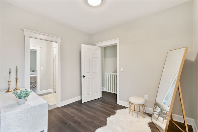 interior space featuring dark hardwood / wood-style floors