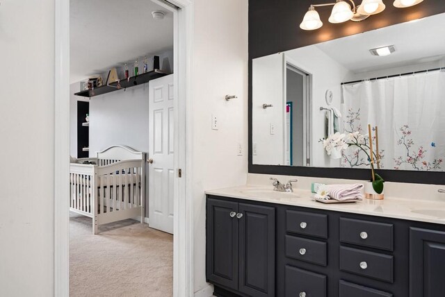 bathroom with vanity