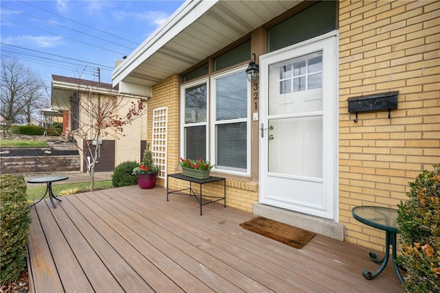 view of wooden deck