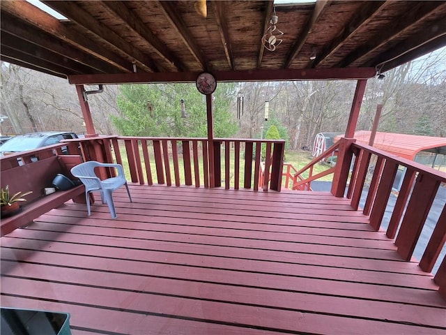 view of wooden deck