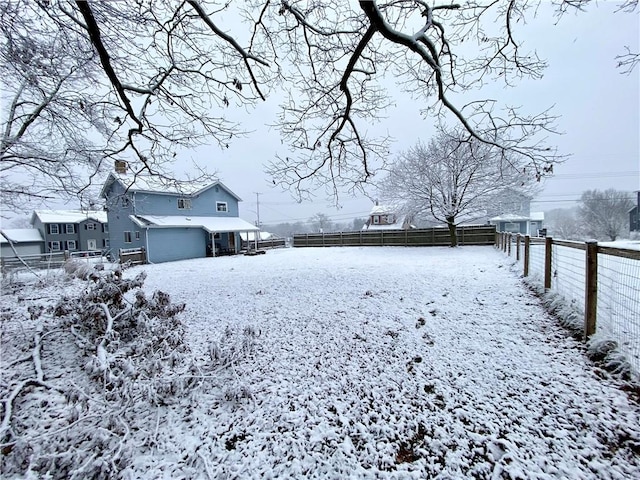 view of snowy yard