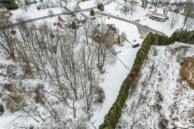 view of snowy aerial view