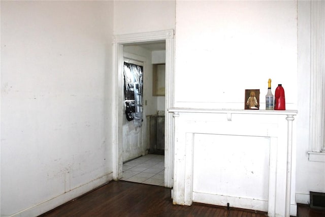 interior space with hardwood / wood-style flooring