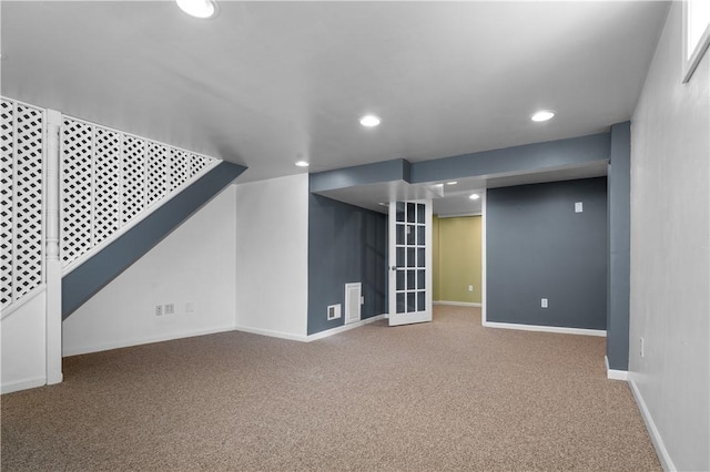 additional living space with carpet flooring