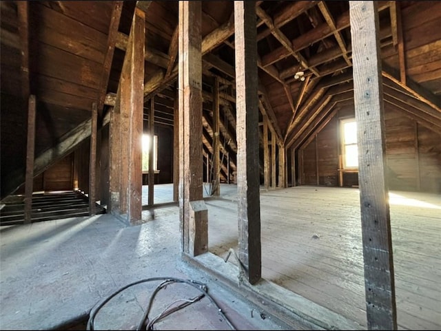 view of attic