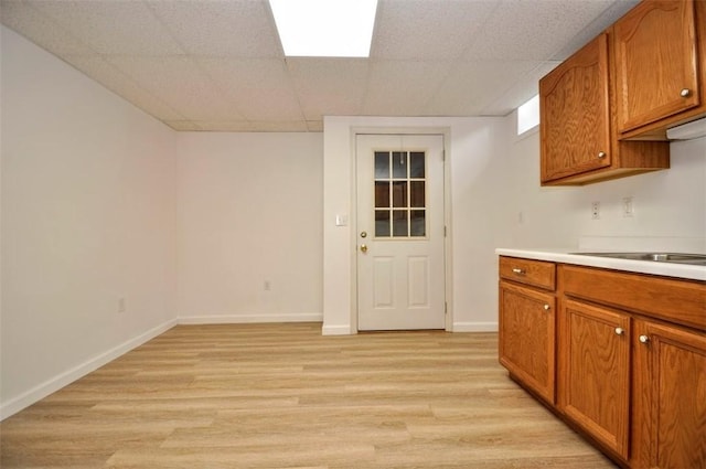 kitchen featuring light hardwood / wood-style flooring