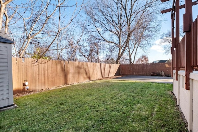 view of yard featuring a patio area