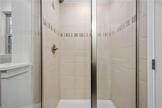 bathroom with walk in shower