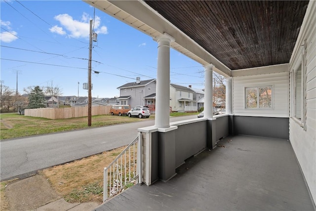 view of patio / terrace with a porch