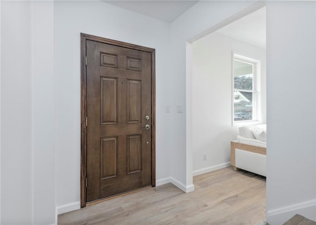 foyer featuring light hardwood / wood-style flooring