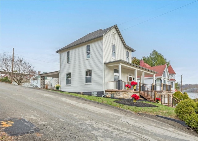 520 Washington St, Bentleyville, PA 15314 - view of front of house featuring a porch