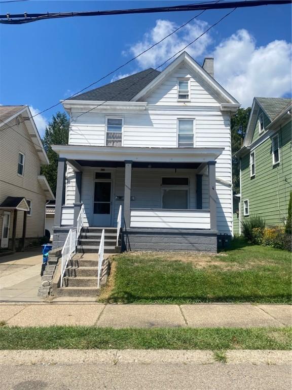 view of front of property with a porch