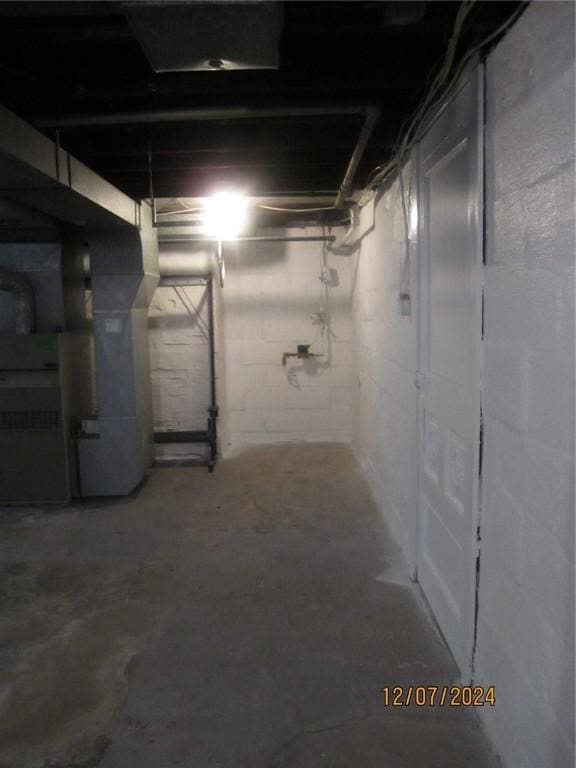 view of basement