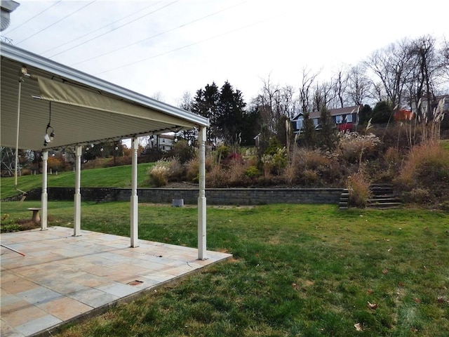 view of yard featuring a patio area