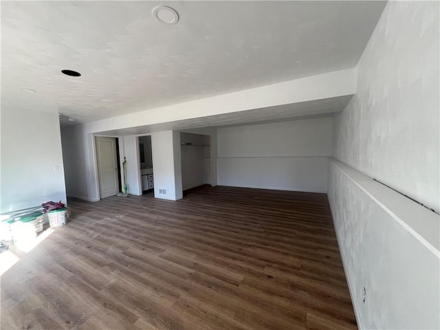 interior space featuring dark hardwood / wood-style floors